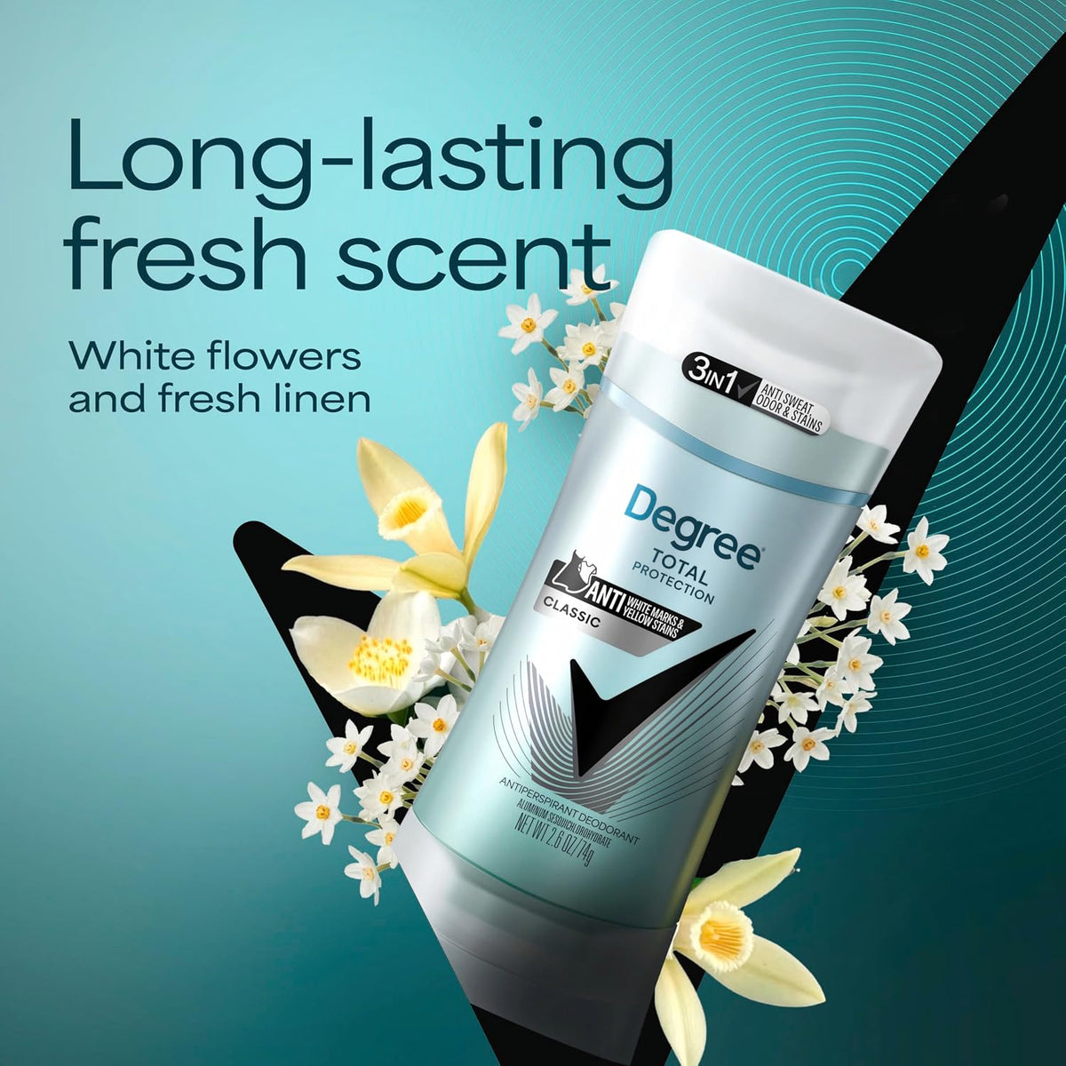 Degree Black+White deodorant with 72-hour protection