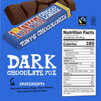 Individually wrapped dark chocolate snack bars