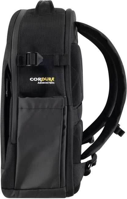 Nike black solid backpack close-up texture
