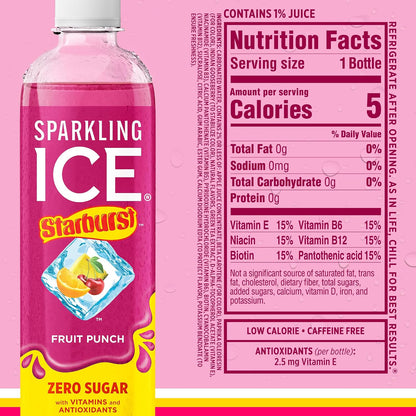 Sparkling Ice STARBURST low calorie beverage bottles