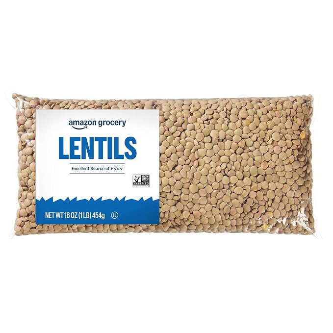 Amazon Fresh non-GMO lentils 16 oz bag