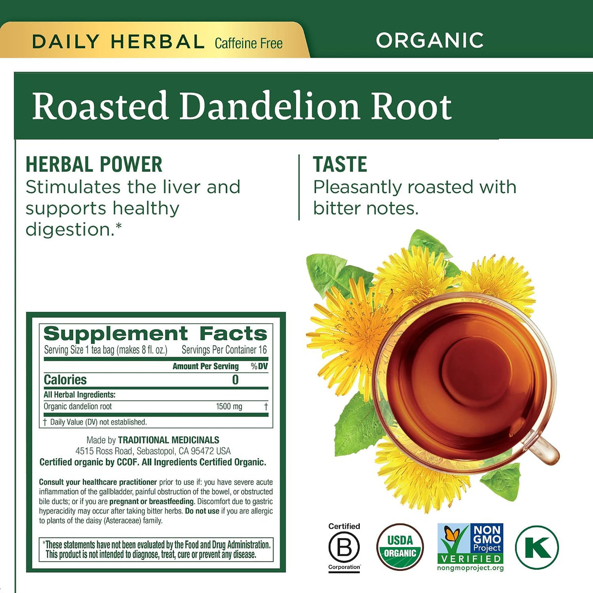 Visit the Traditional Medicinals Store — Traditional Medicinals Organic Spearmint, 16 Tea Bags - product image 90