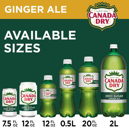 Canada Dry Zero Sugar Ginger Ale beverage cans