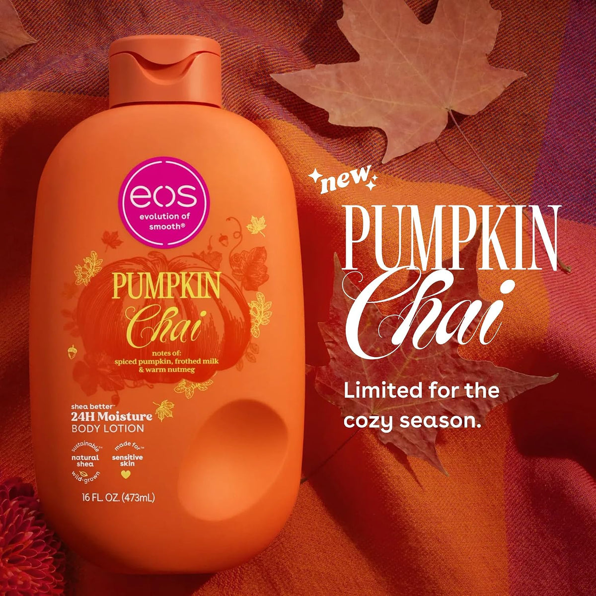 eos Shea Better body lotion in limited edition fall scent