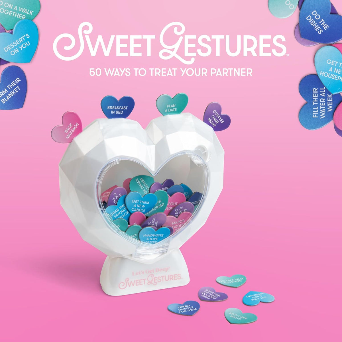 Couples date night game with romantic gesture tokens
