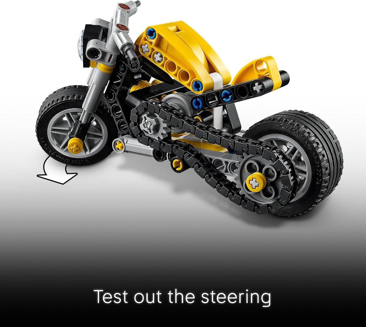 LEGO Technic yellow motorcycle 151 piece set