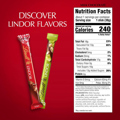 LINDOR chocolate bar with smooth melting center