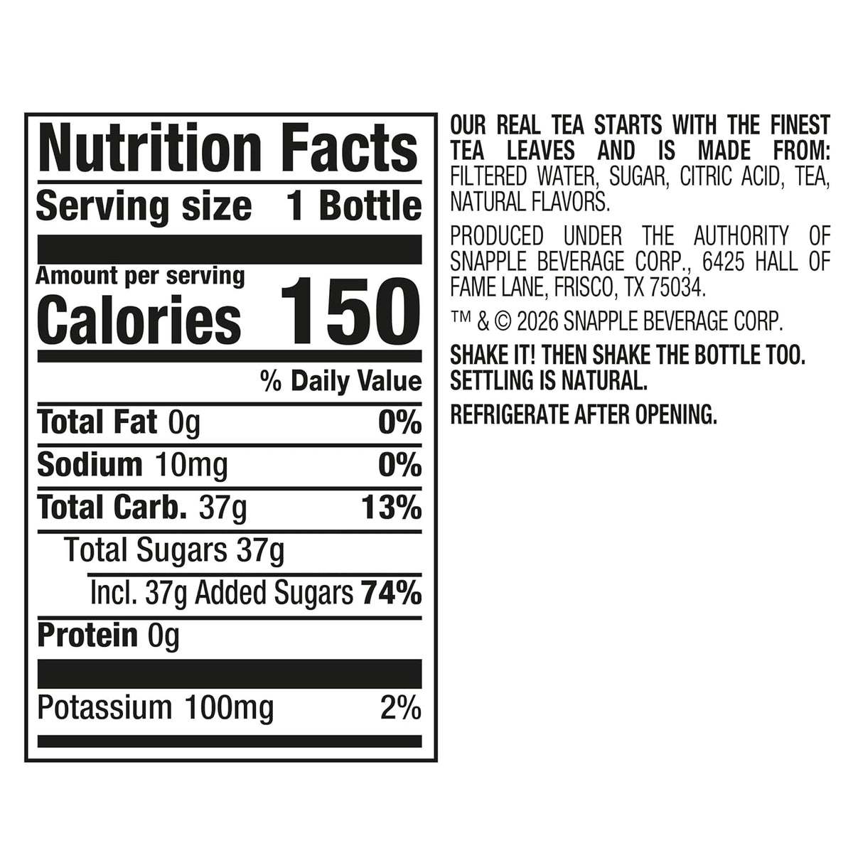 12-count Snapple peach tea case