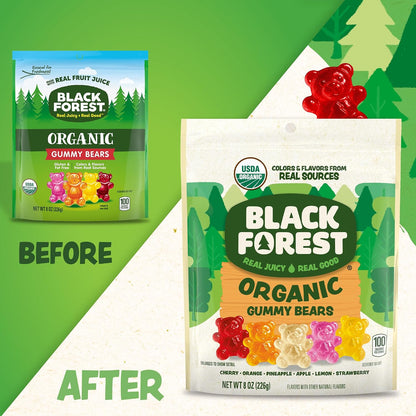 Soft juicy gummy candy snack pack