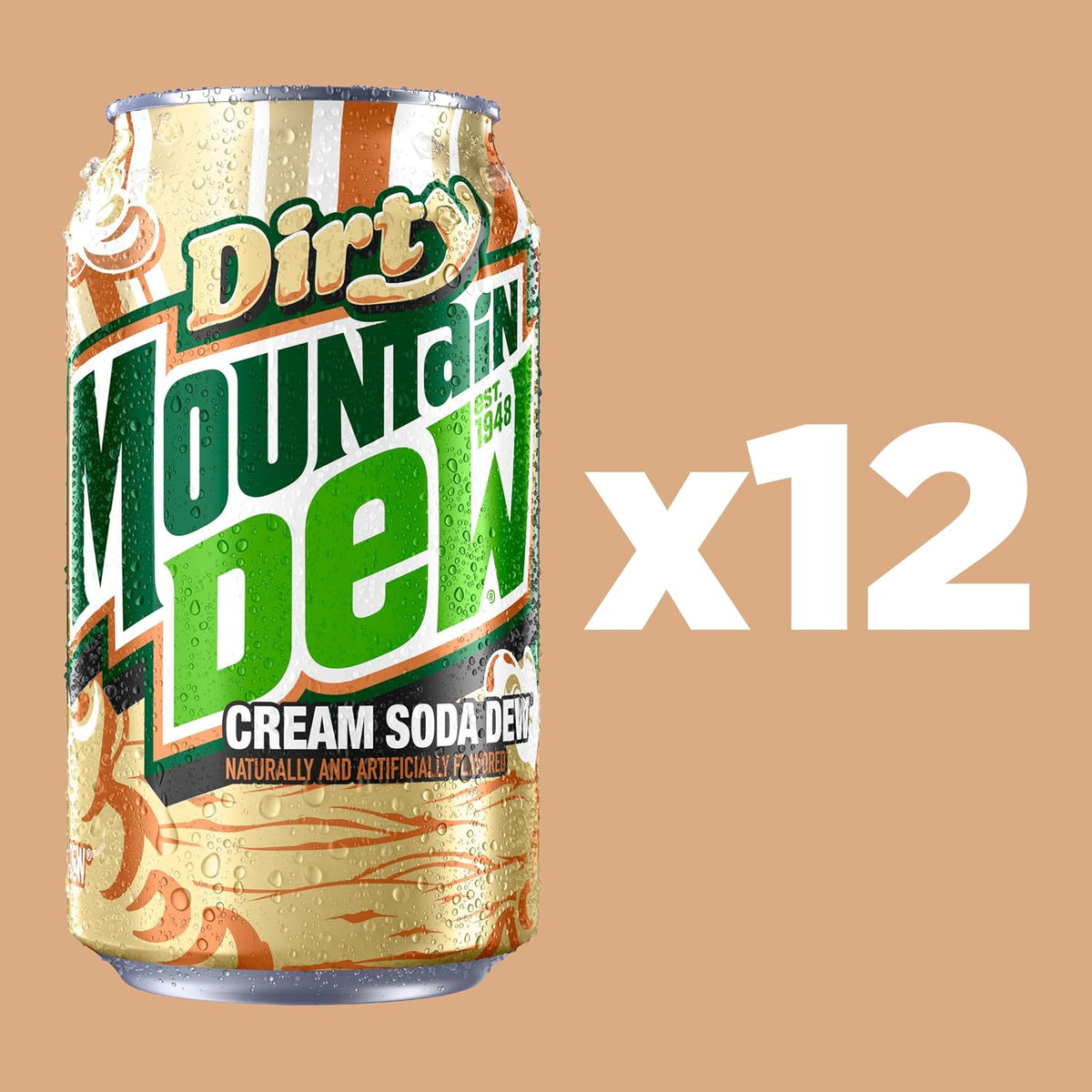 Mountain Dew Dirty Dew 12-pack beverage selection