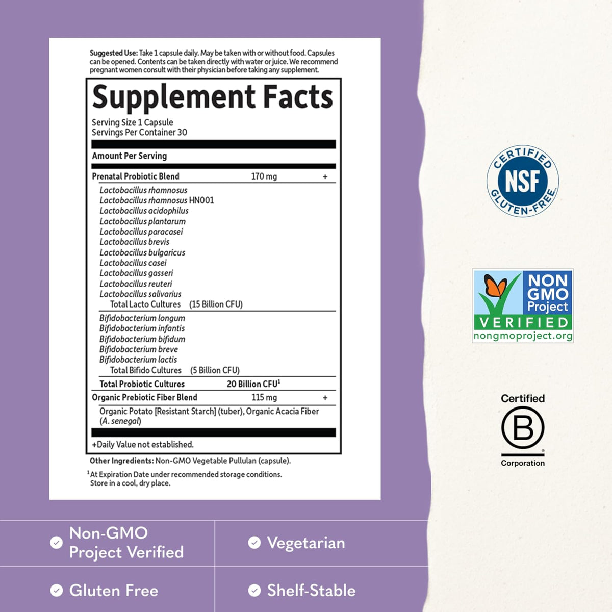 Garden of Life 20B probiotics 30ct product image
