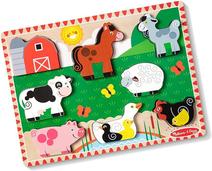 Wooden pegged puzzle with African animal favorites