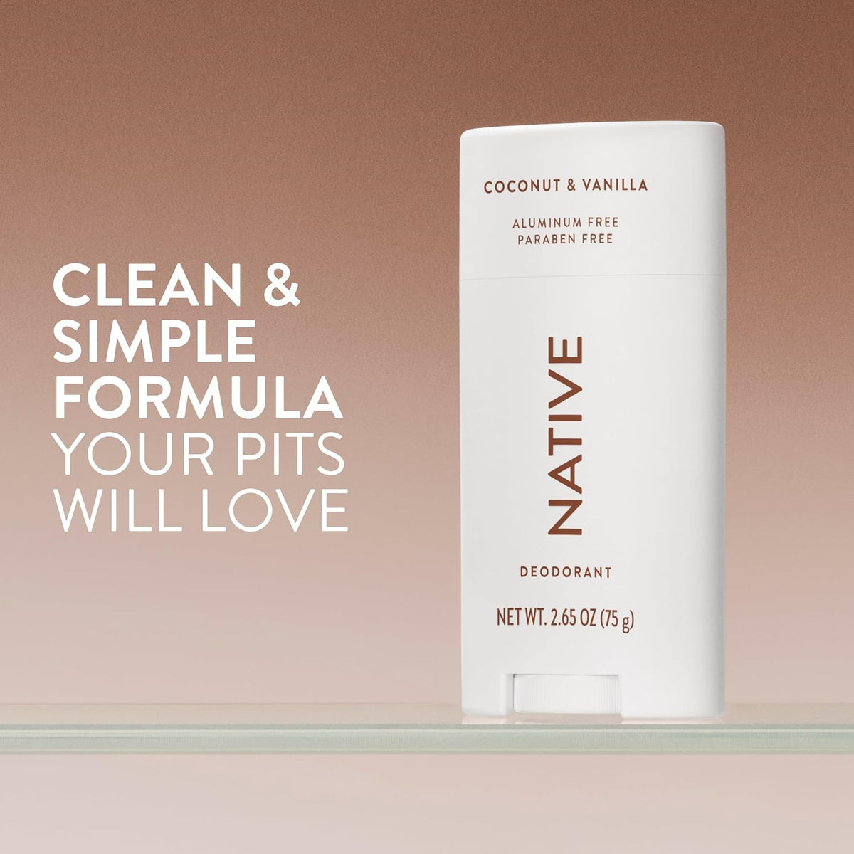 Coconut and vanilla deodorant for women and men