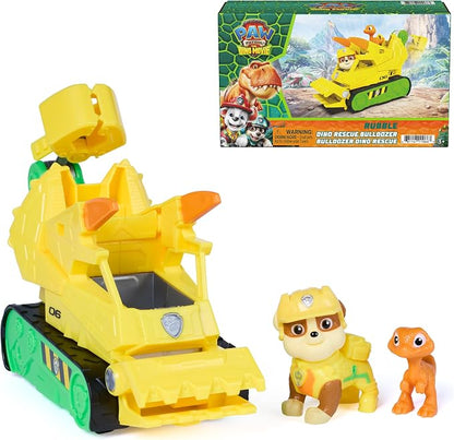 PAW Patrol Rubble Dino Rescue bulldozer toy truck