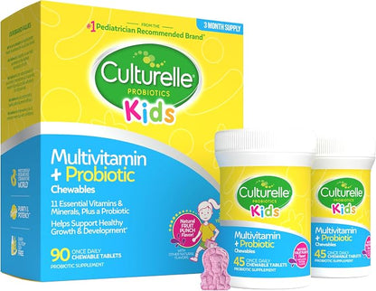 Culturelle Kids Multivitamin Probiotic Chewable 90 count bottle