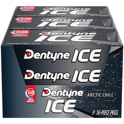 Dentyne Arctic Chill gum 9 packs of 16 pieces