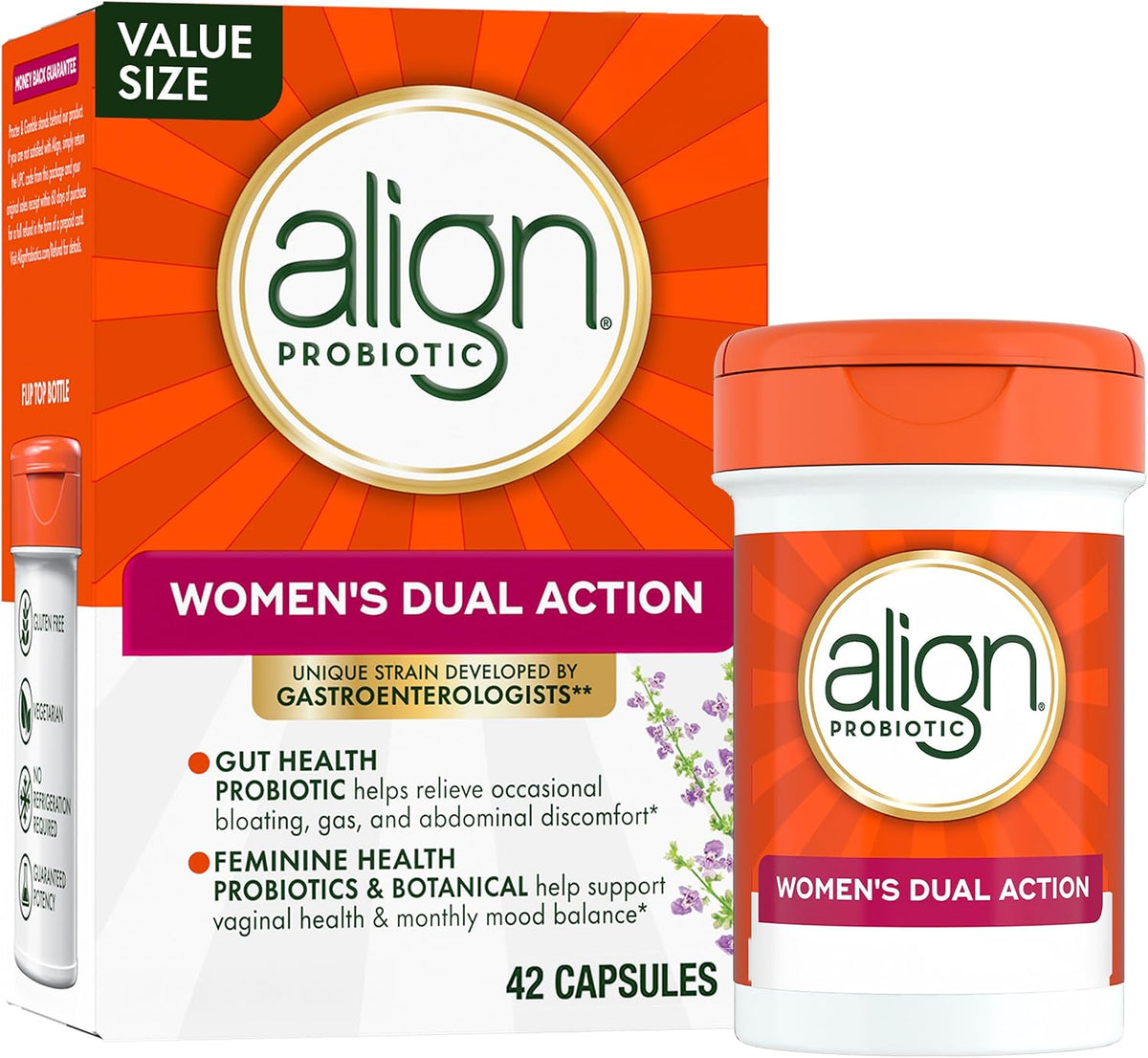 Align probiotic capsules for women’s digestive health support