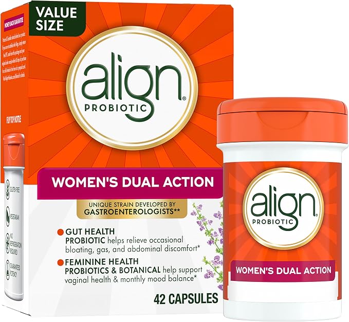 Align Women’s Dual Action Probiotic 42 capsule bottle