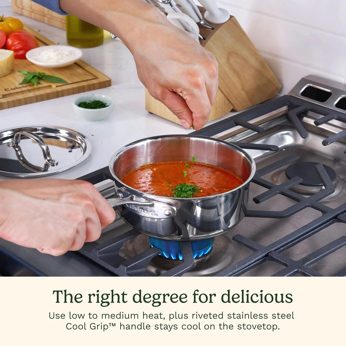 1.5 quart induction compatible saucepan for everyday cooking