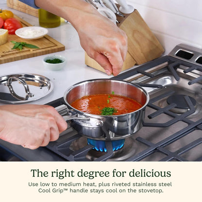 1.5 quart induction compatible saucepan for everyday cooking