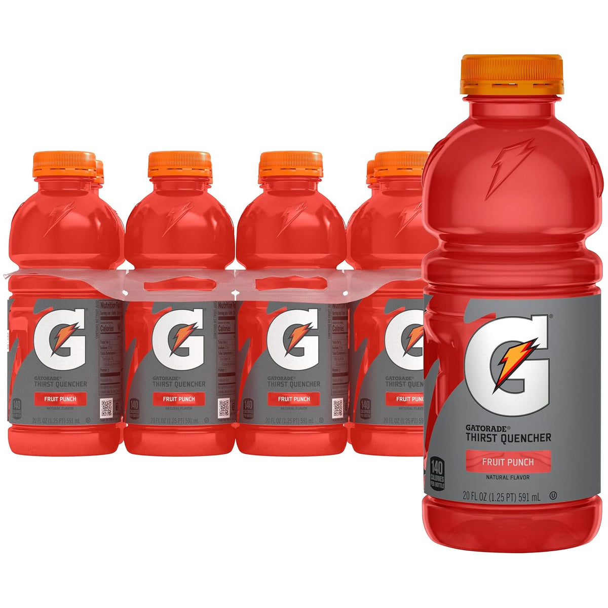Gatorade Fruit Punch sports drink bottles pack of 8
