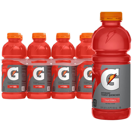 Gatorade Fruit Punch sports drink bottles pack of 8