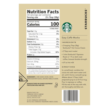 Starbucks cocoa 30 oz pack of 1