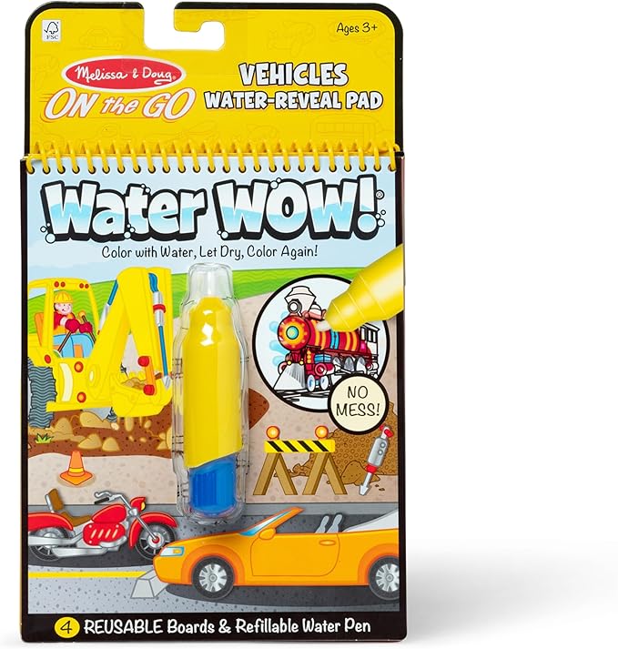 Melissa & Doug Water Wow Vehicles activity pad