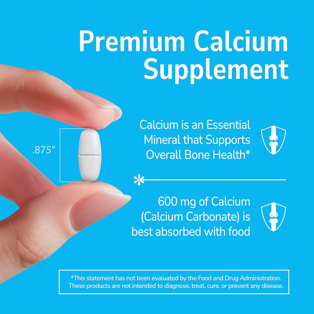 21st Century Calcium 600 tablets supplement facts image