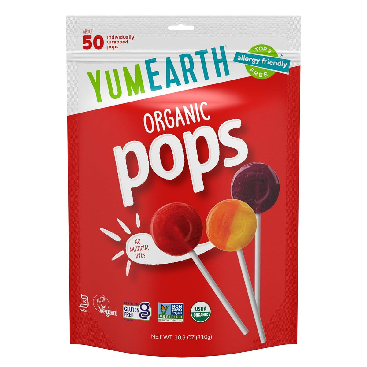 YumEarth allergy friendly lollipops variety pack