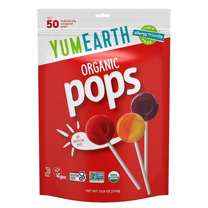 YumEarth assorted organic lollipops 50 count