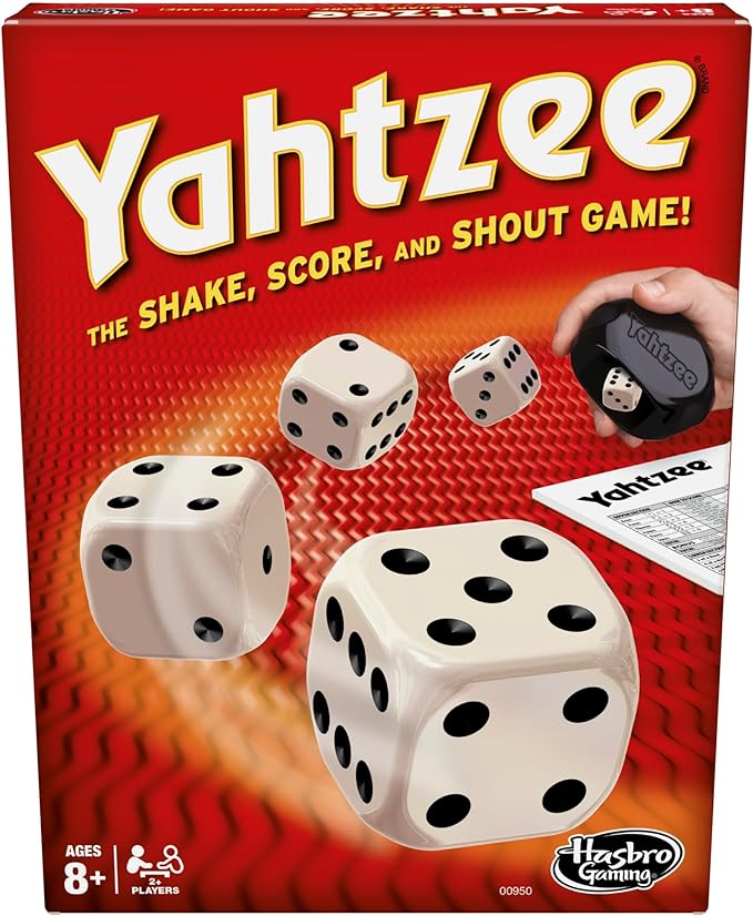 Hasbro Gaming Yahtzee dice game for family play