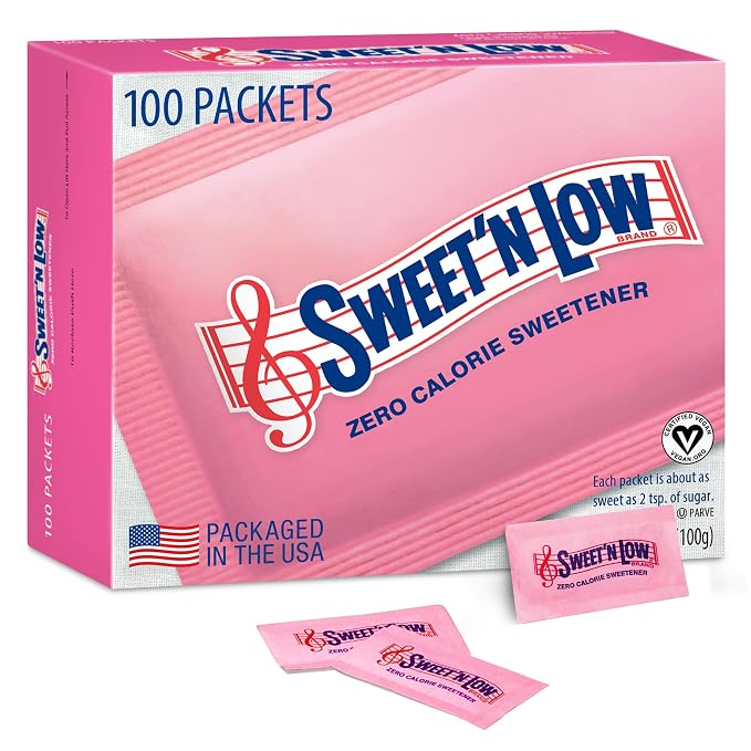 Sweet'N Low zero calorie sweetener packets 100 count box