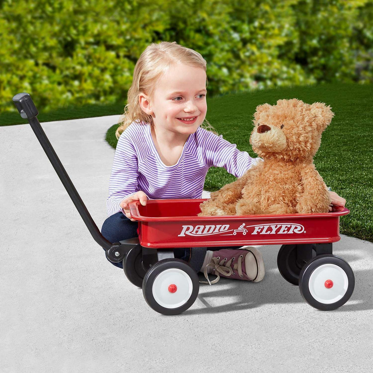 Mini steel wagon for hauling toys and dolls
