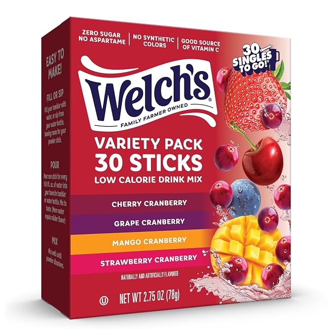 Singles To Go Welch's cranberry water drink mix 30 packets