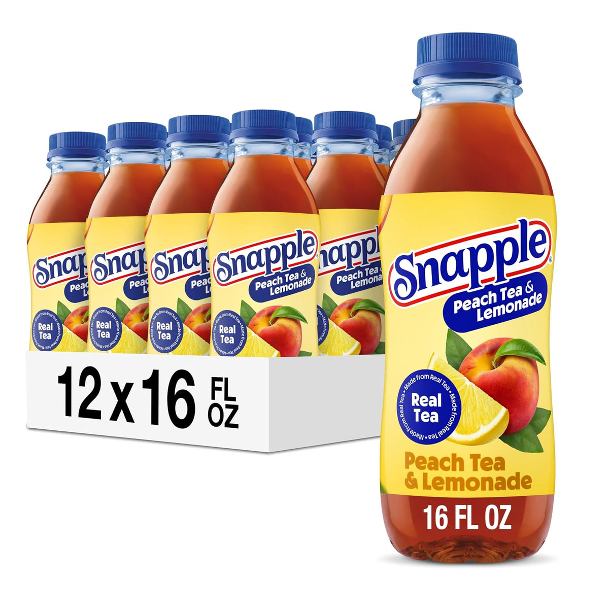 Snapple Peach Tea and Lemonade 16 oz bottle