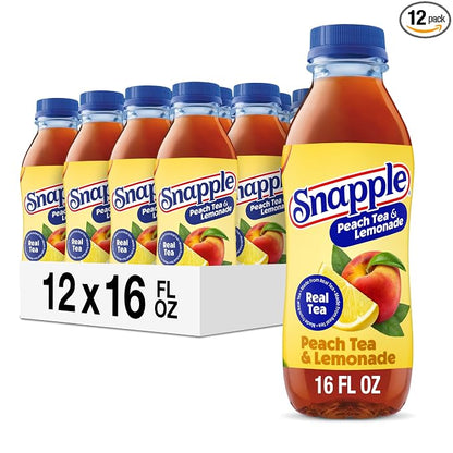 Snapple Peach Tea and Lemonade 12 pack bottles