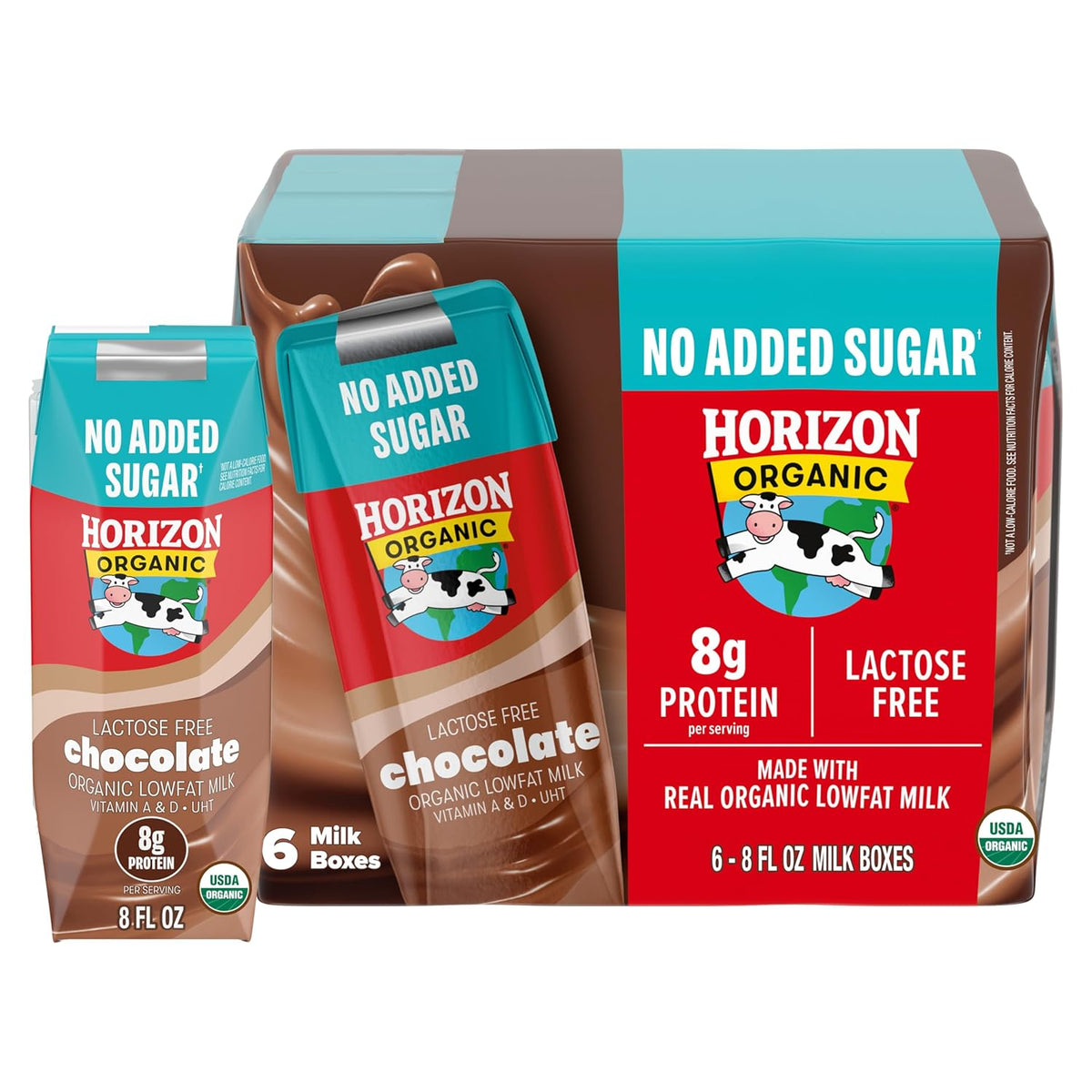 Horizon Organic no added sugar 1% lowfat chocolate milk