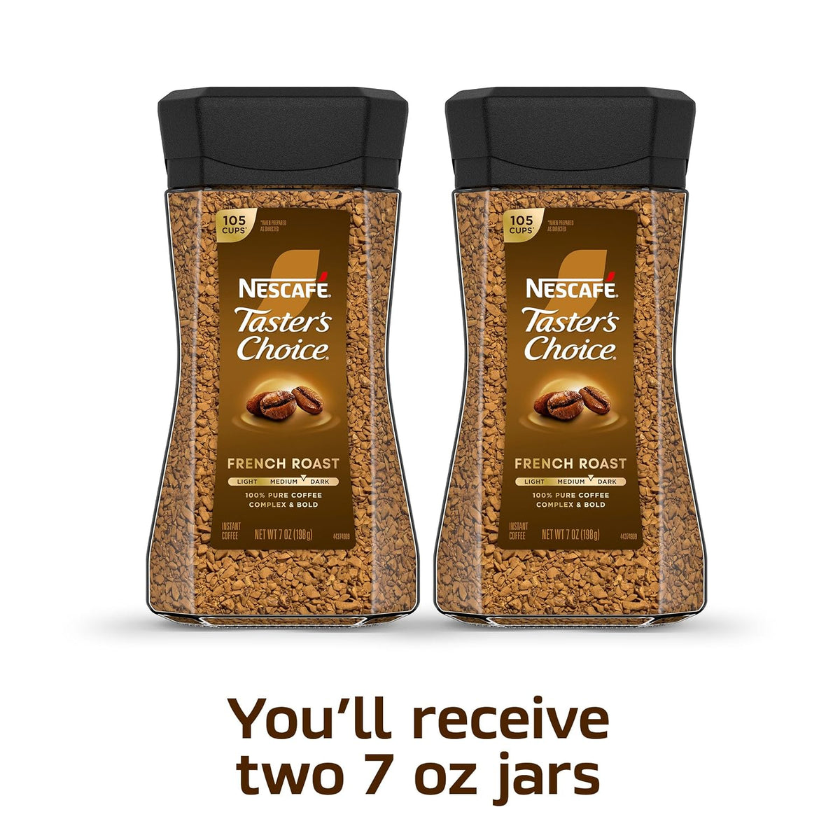 French Roast instant coffee 7 oz jars