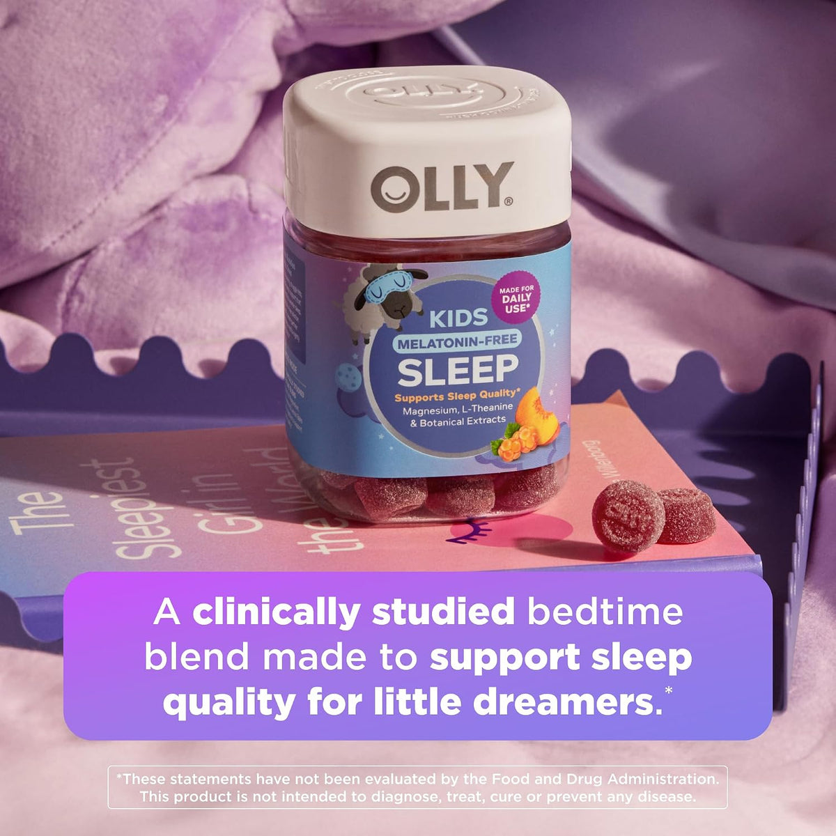 Cloudberry Peach kids bedtime support gummies