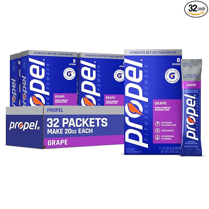 Propel grape electrolyte powder drink mix 32 servings