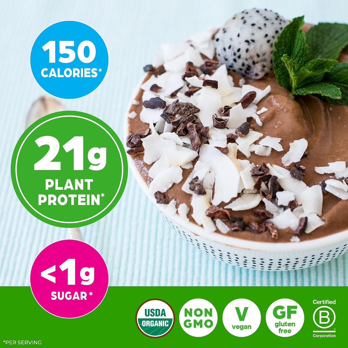Orgain plant based protein powder with chia seeds