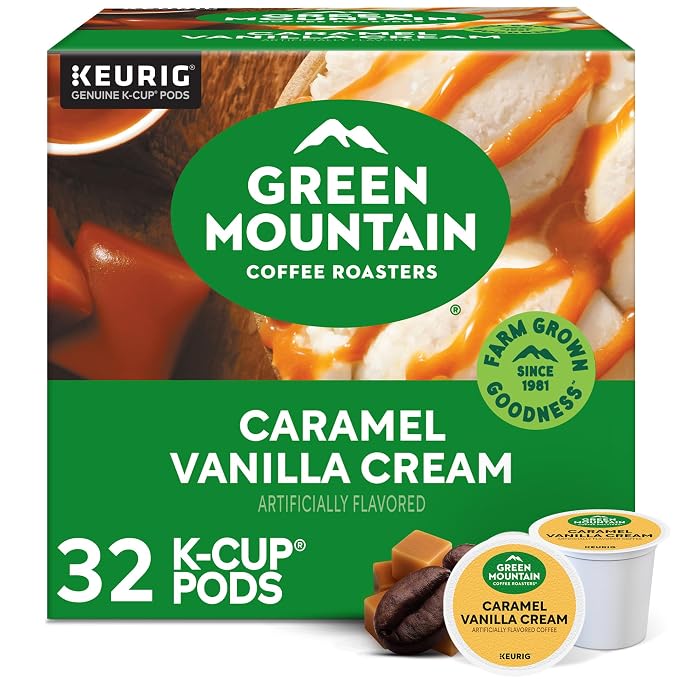 Green Mountain Coffee Roasters Caramel Vanilla Cream K-Cup Pods 32 count