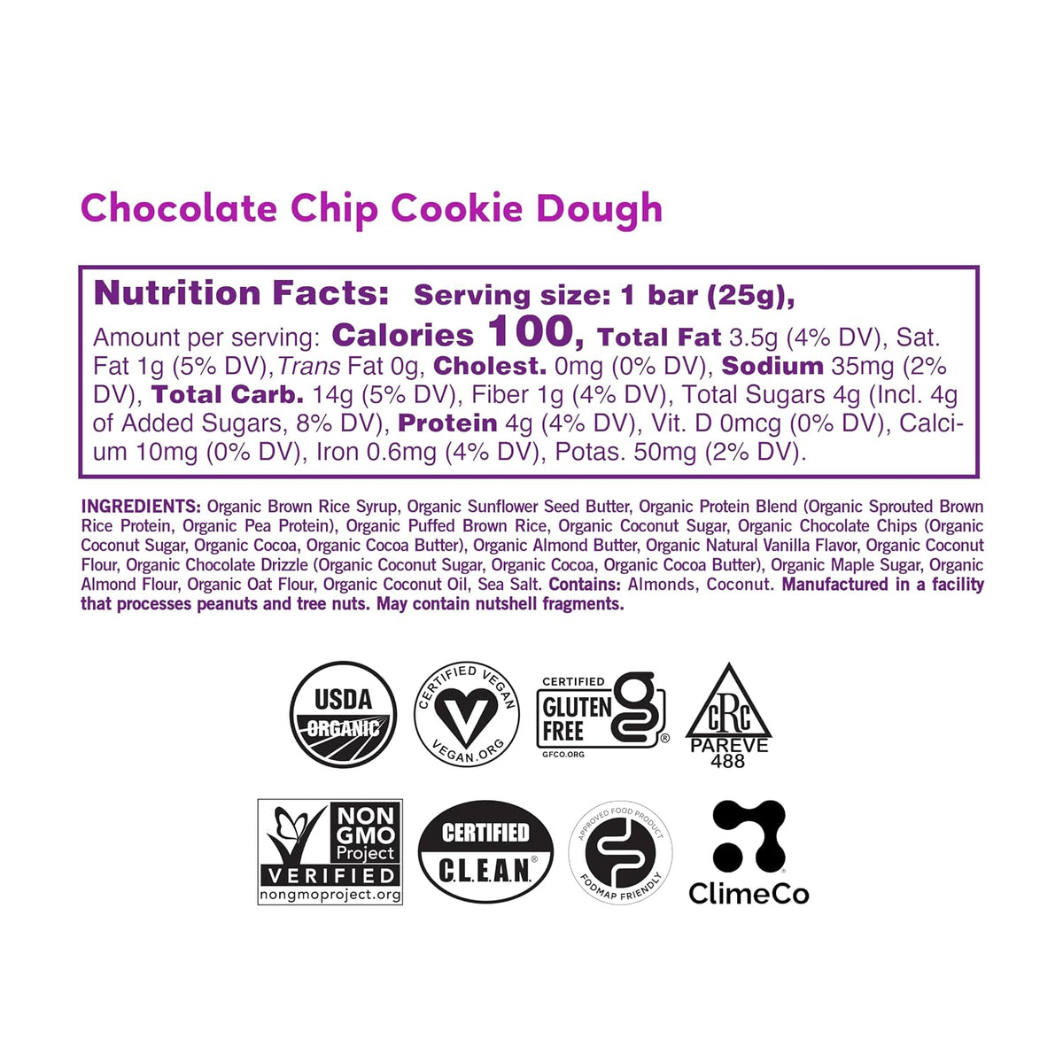 GoMacro Kids gluten-free vegan snack bars