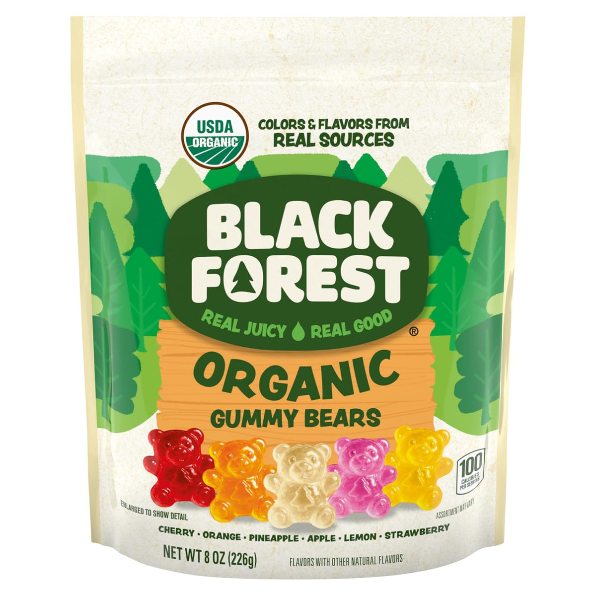 Individually wrapped 8 ounce gummy bear bags