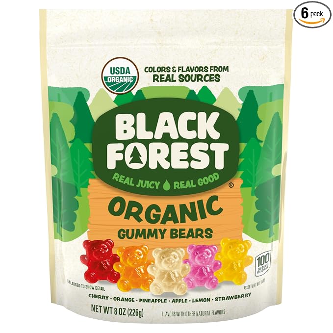 Black Forest organic gummy bears 6-pack