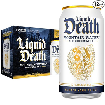 Liquid Death Still Mountain Water 12 pack cans