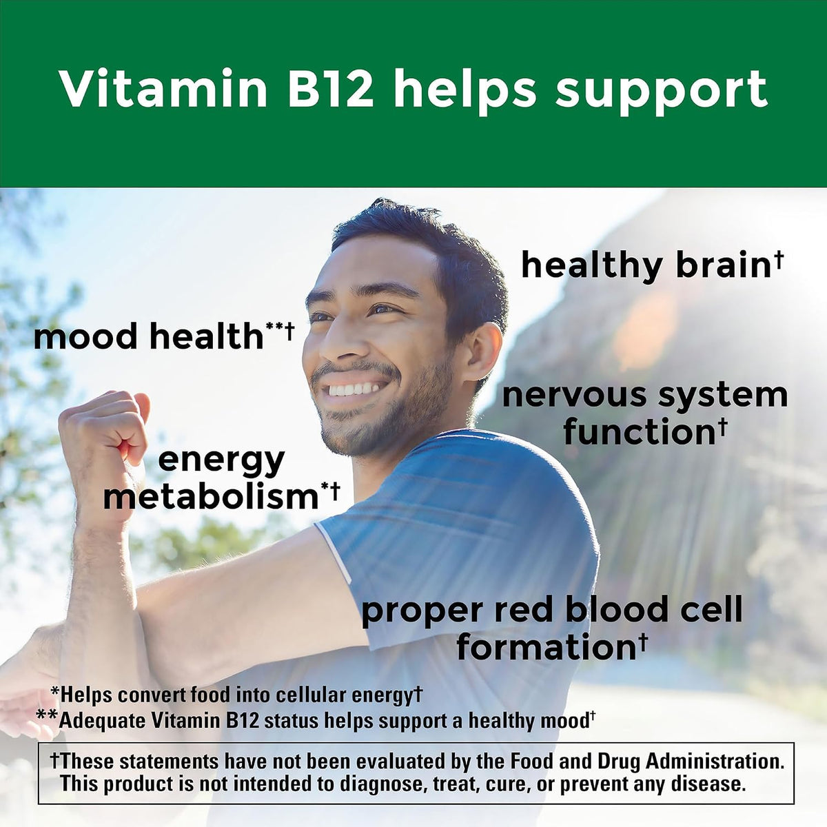 Nature Made B12 gluten-free supplement bottle