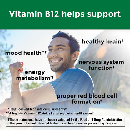 Nature Made B12 gluten-free supplement bottle