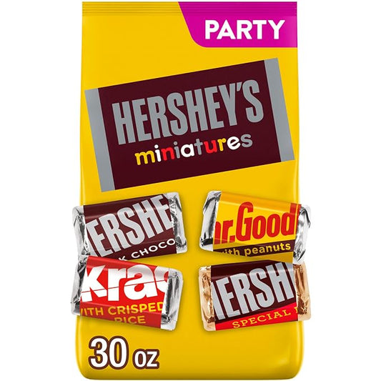 HERSHEY'S Miniatures assorted chocolate candy variety pack 30 oz bag